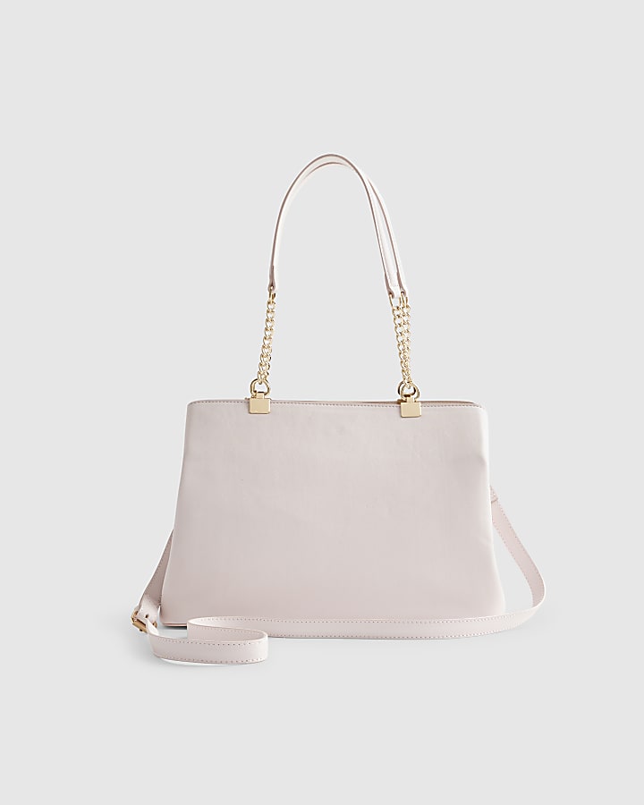 Pink Lilies Chain Handle Tote Bag
