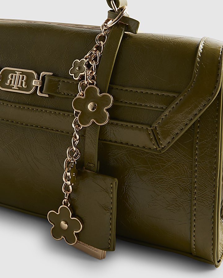 Green Charm Cross Body Tote  Bag