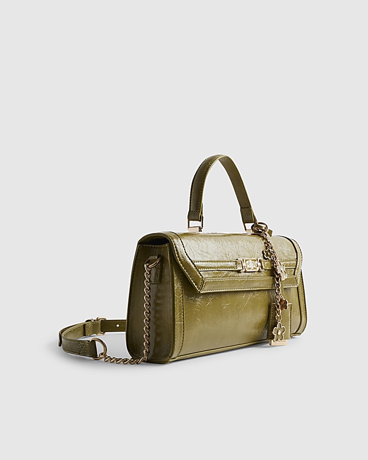 Green Charm Cross Body Tote  Bag