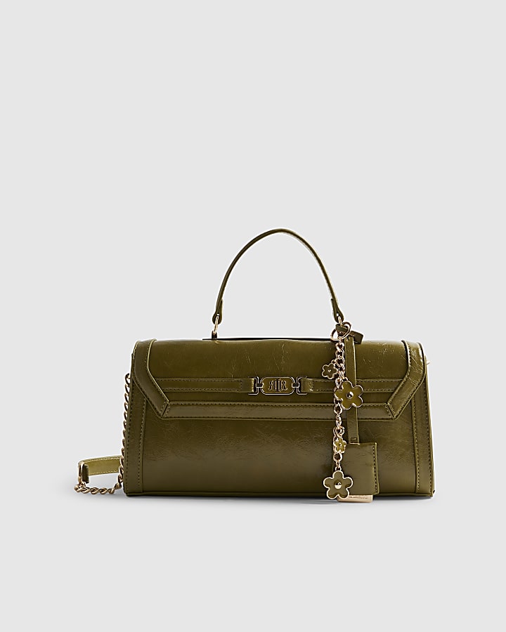 Green Charm Cross Body Tote  Bag
