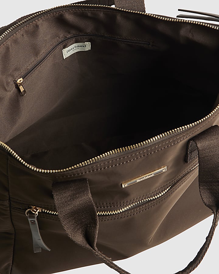 Brown Cabin Size Logo Holdall