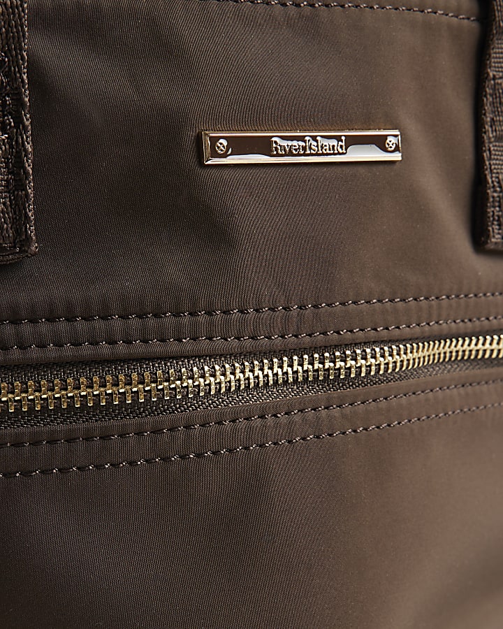 Brown Cabin Size Logo Holdall