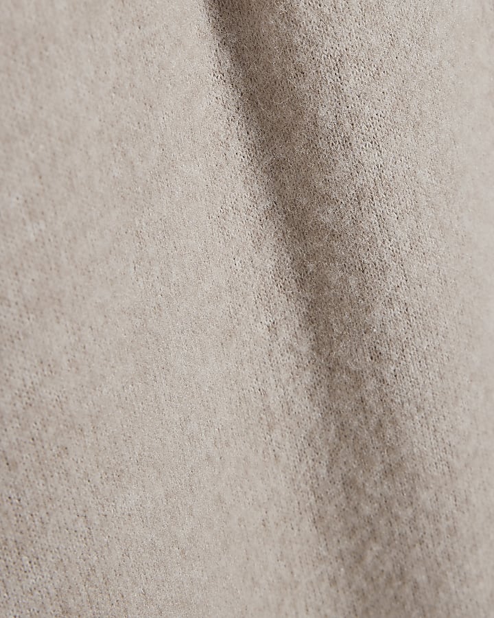 Beige Cosy Wide Leg Trousers