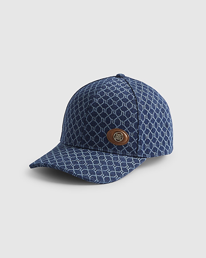 Blue Denim Monogram Cap