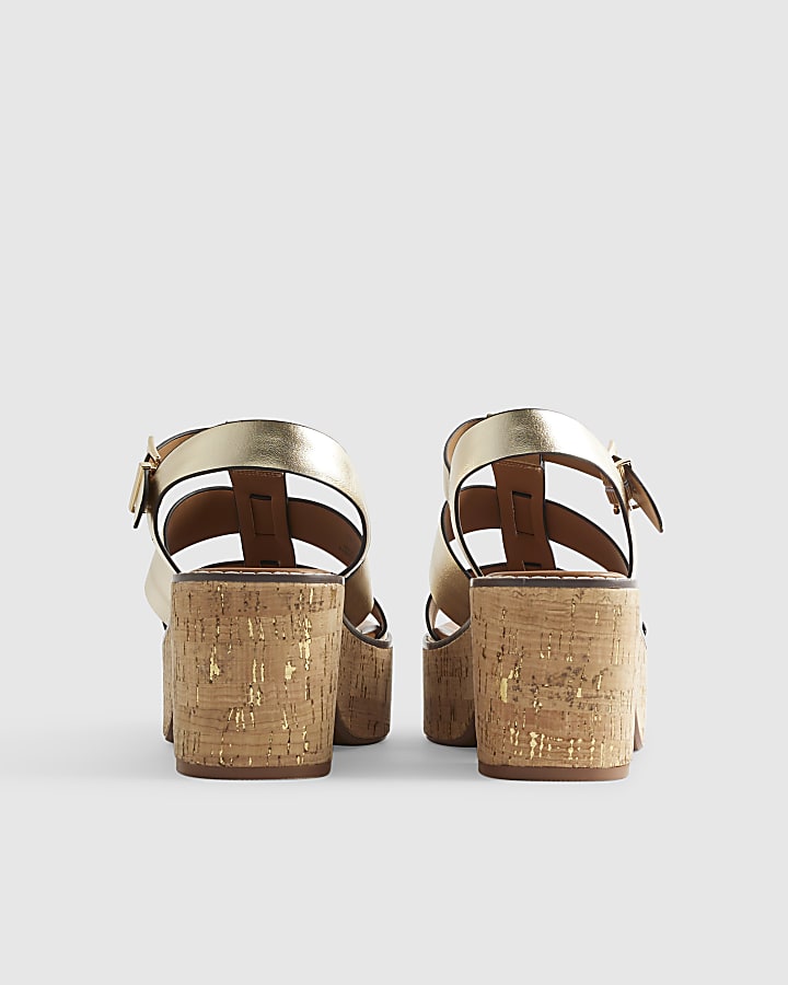 Gold Platform Fisherman Sandals