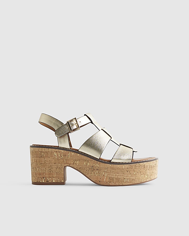 Gold Platform Fisherman Sandals