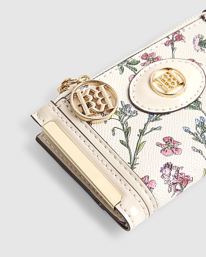Cream Floral Mini Purse