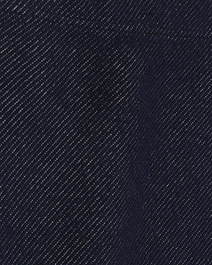 Blue Denim Jersey Mini Skirt