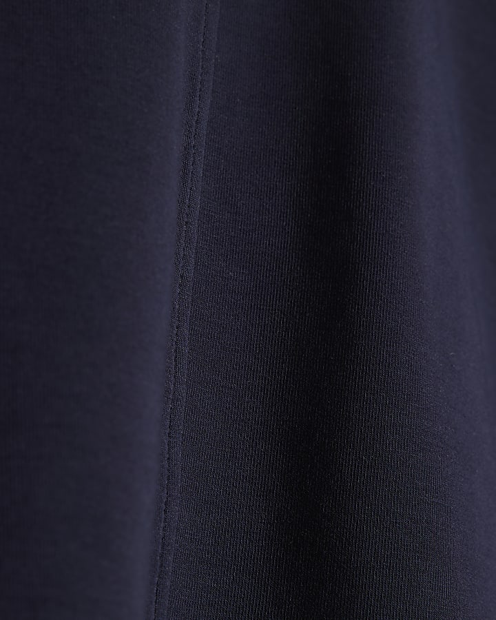 Navy Long Sleeve Funnel Neck Top