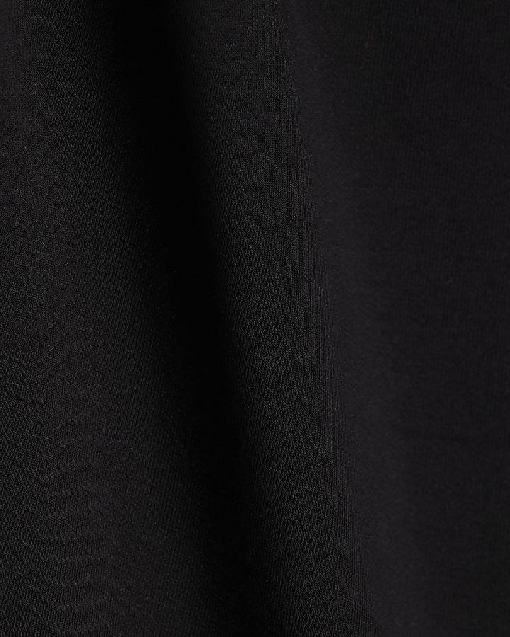 Black Long Sleeve Funnel Neck Top