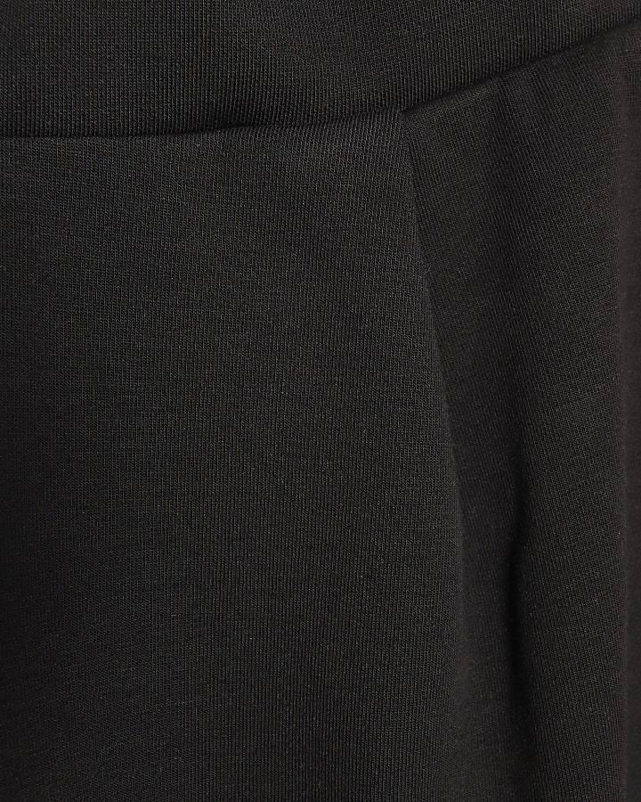 Black Barrel Leg Trousers