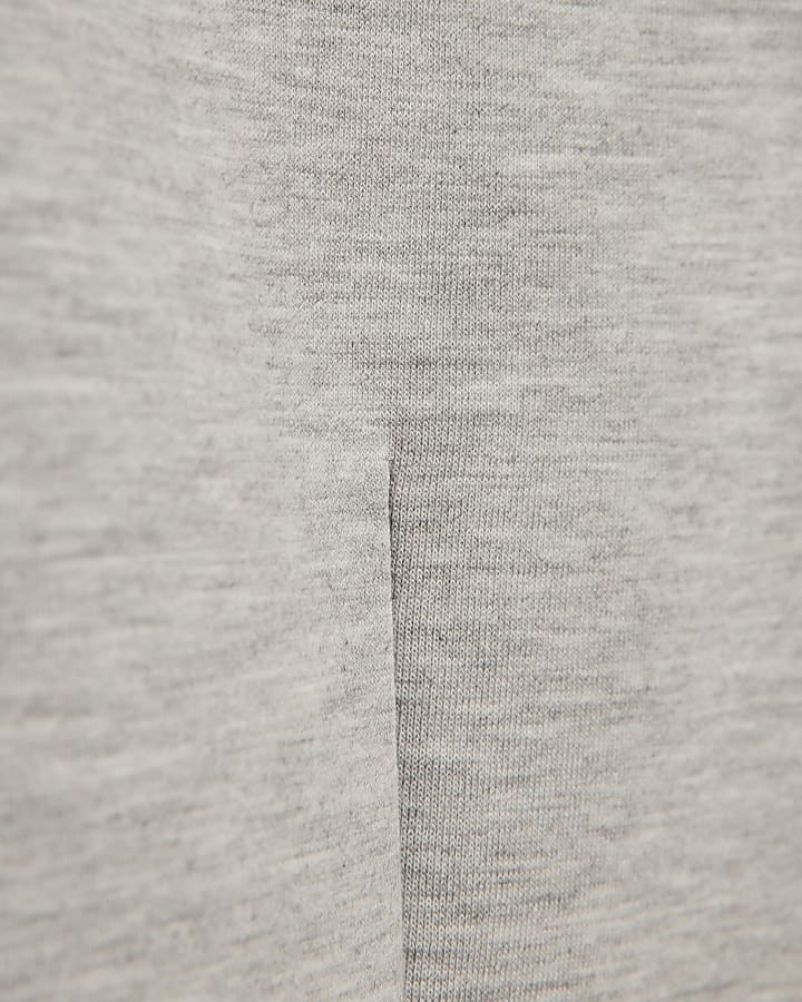 Grey Sleeveless Interlock High Neck Top