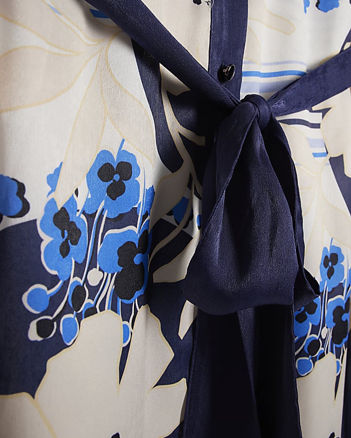 Cream Floral Shirt Dress