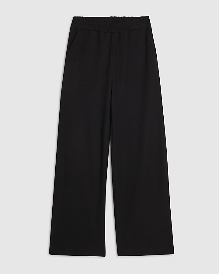 Black Cosy Wide Leg Trousers