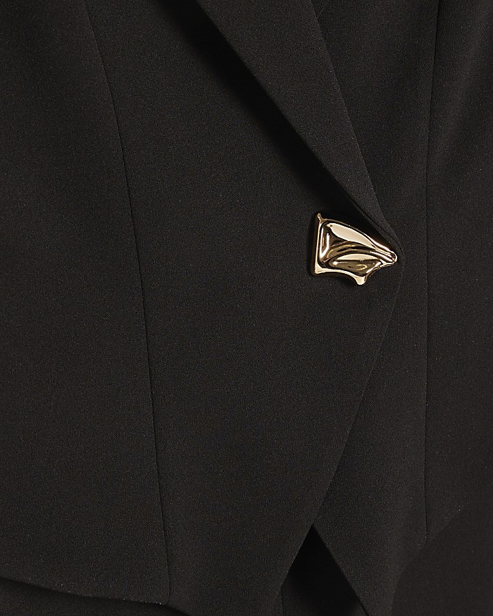 Petite Black Cap Sleeve Wide Leg Jumpsuit