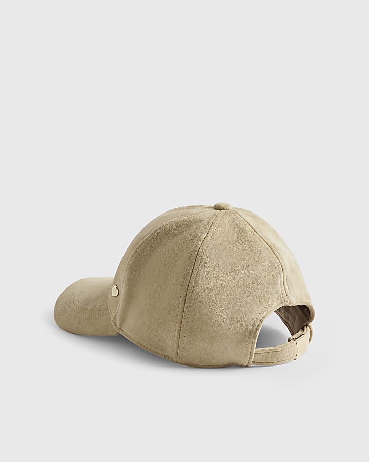 Beige Faux Suede Cap