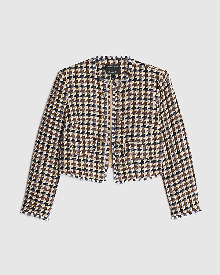 Beige Boucle Trophy Jacket