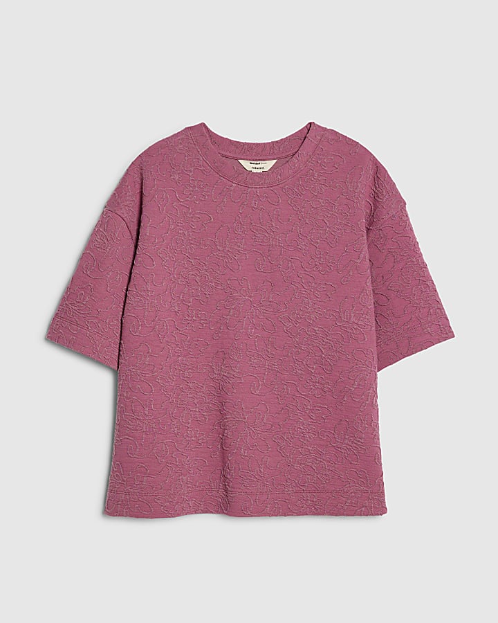 Pink Jacquard T-Shirt