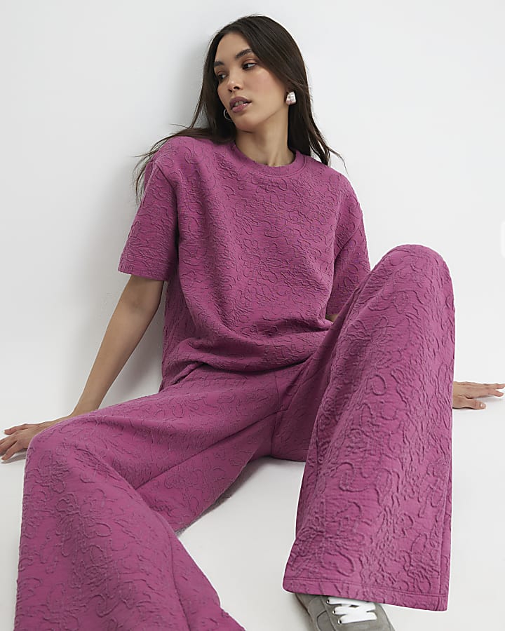 Pink Jacquard T-Shirt