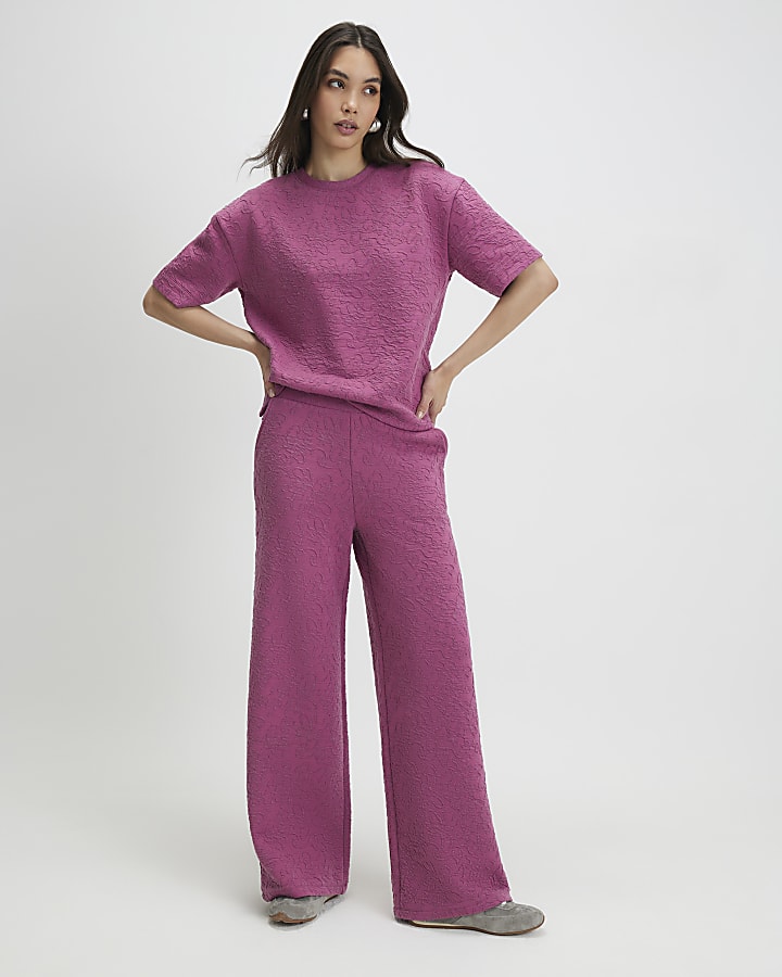 Pink Jacquard T-Shirt