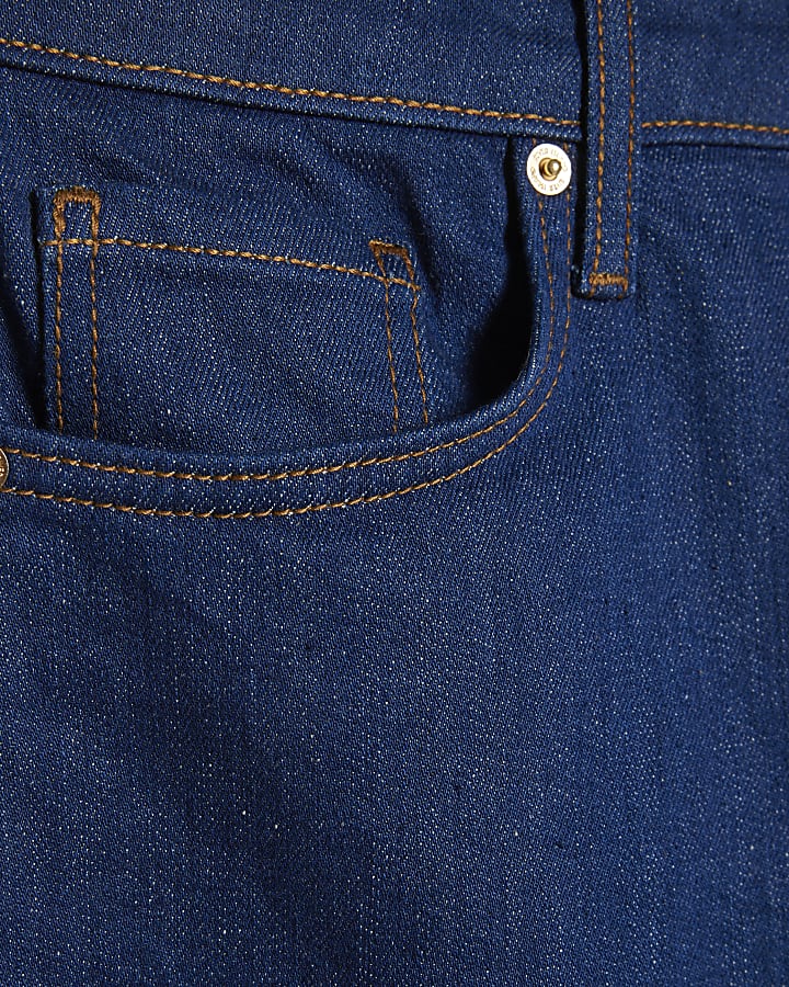 Blue Stretch Straight Leg Jeans