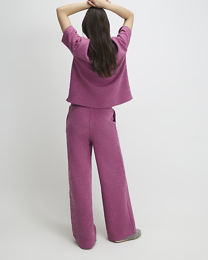 Pink Wide Leg Trousers