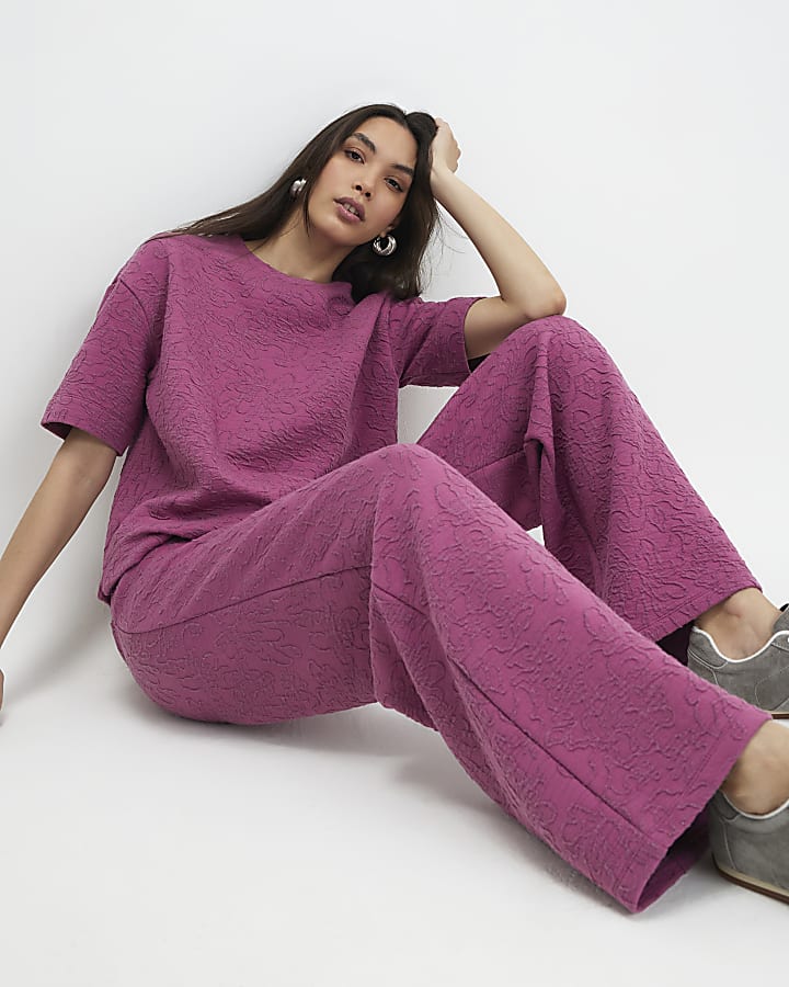 Pink Wide Leg Trousers