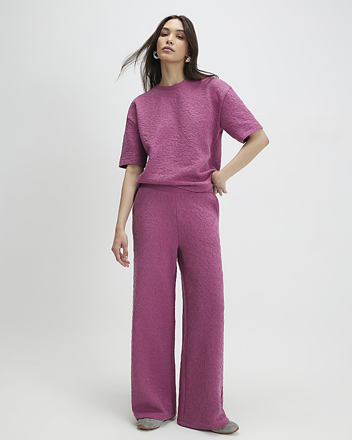 Pink Wide Leg Trousers