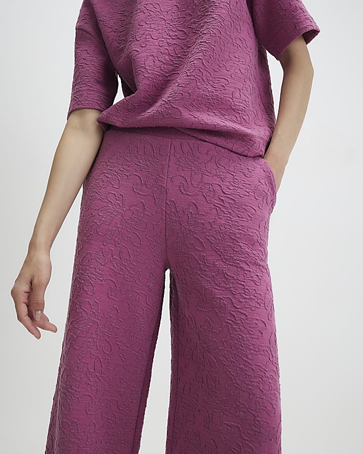 Pink Wide Leg Trousers