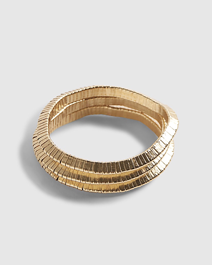 Gold Stretch Pack Of 3 Bracelets