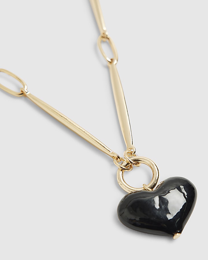 Gold Murano Heart Pendant Necklace
