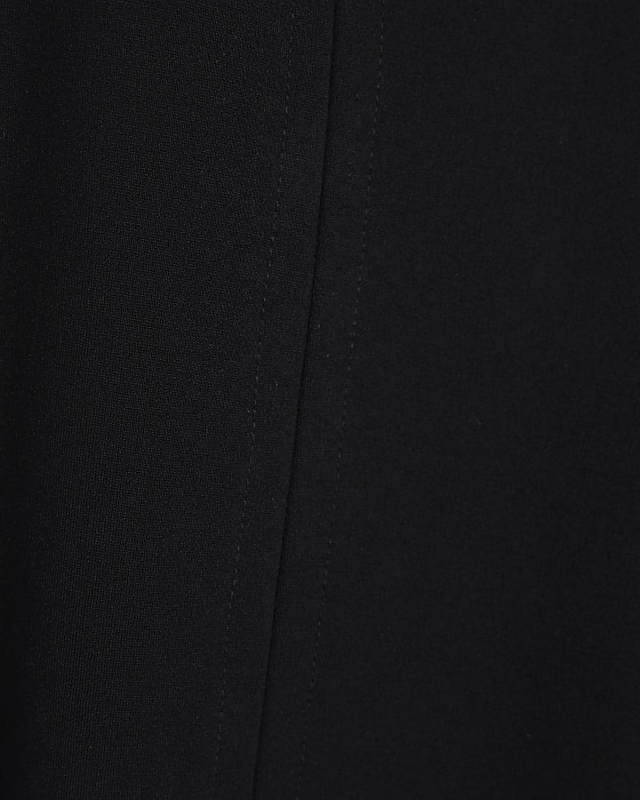 Black Ponte Tailored Flared Trousers