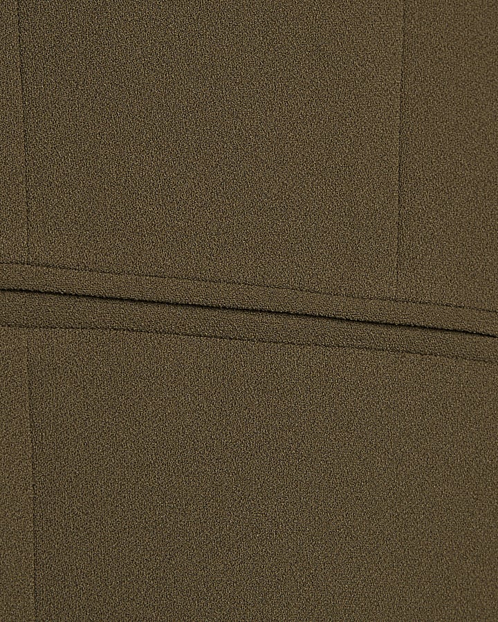 Green Long Sleeve Ruched Blazer