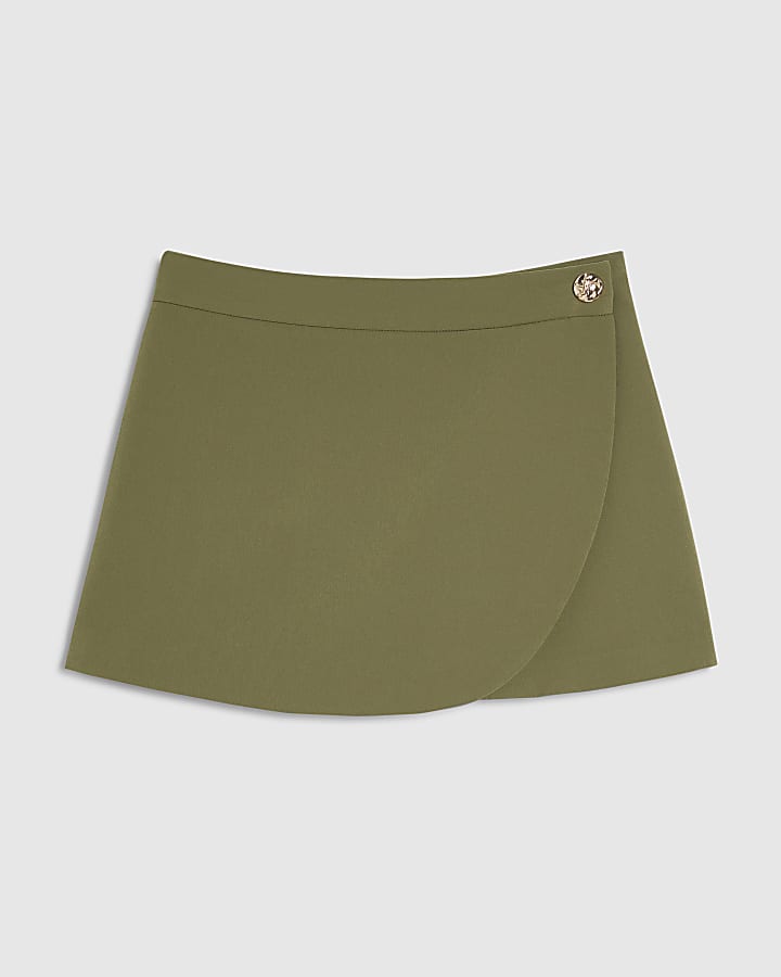 Khaki Wrap Skort