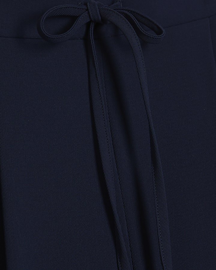 Navy Tailored Elasticated Jogger Trousers