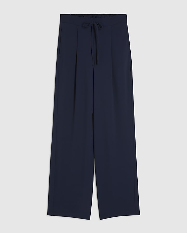 Navy Tailored Elasticated Jogger Trousers