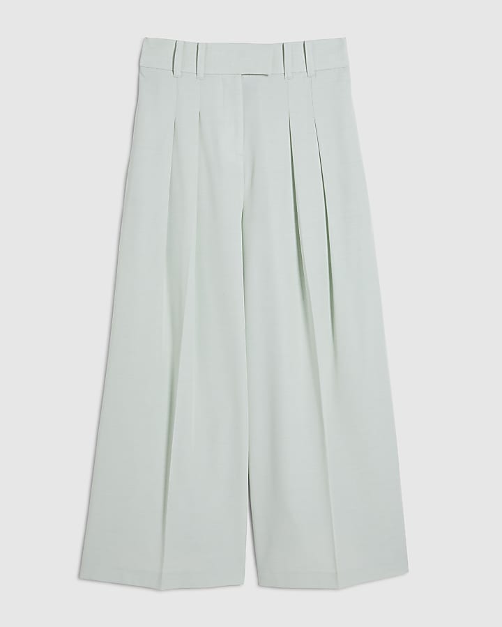 Green Ankle Grazer Tailored Trousers