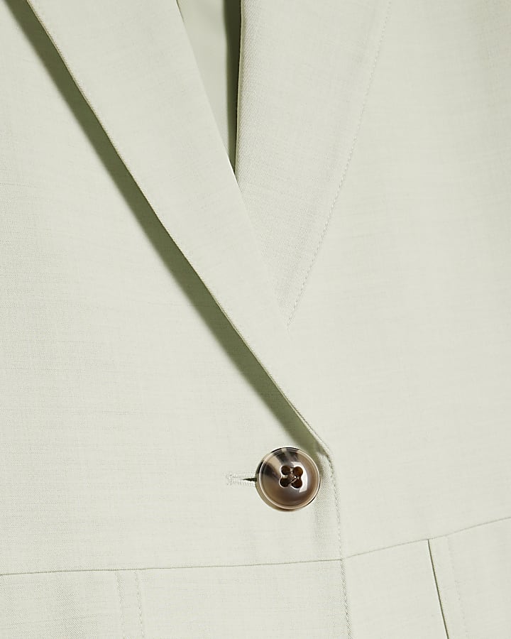 Green - Light Crop Sleeve Pocket Blazer