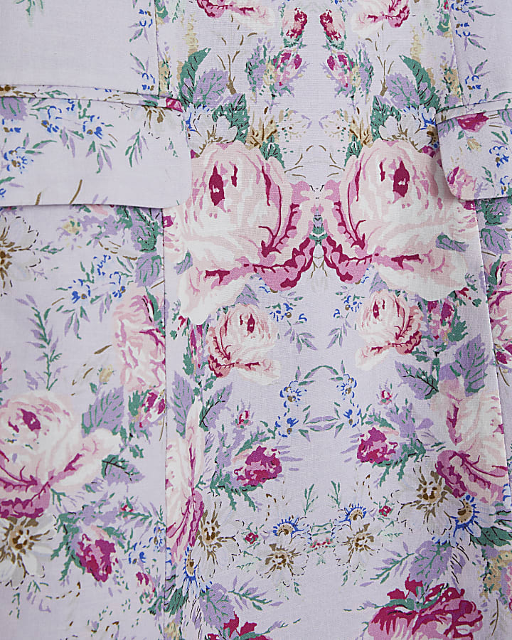 Purple Tailored Halter Bell Dress