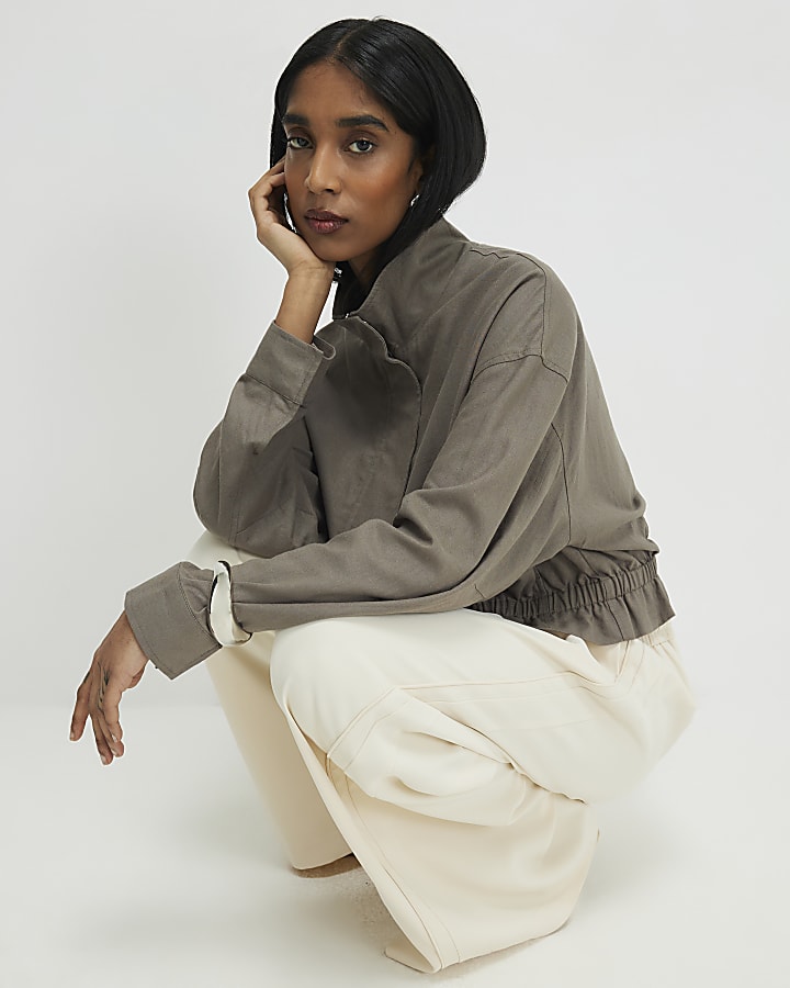 Cream Wide Leg Smart Joggers