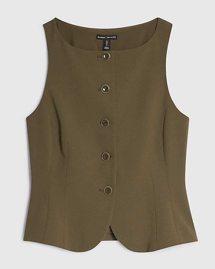 Green Sleeveless Waistcoat