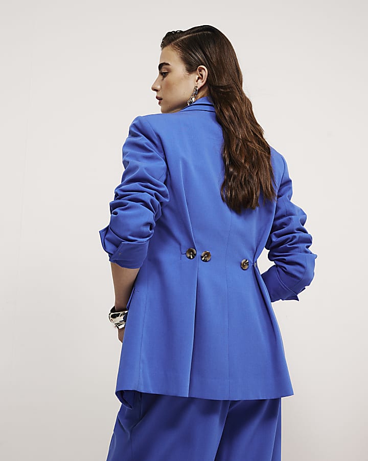 Blue Cinch Back Blazer