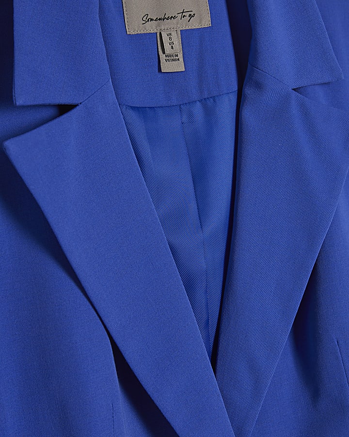 Blue Cinch Back Blazer