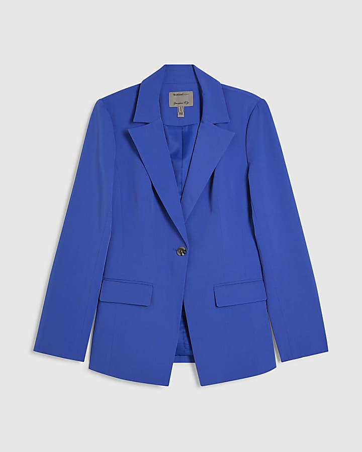 Blue Cinch Back Blazer