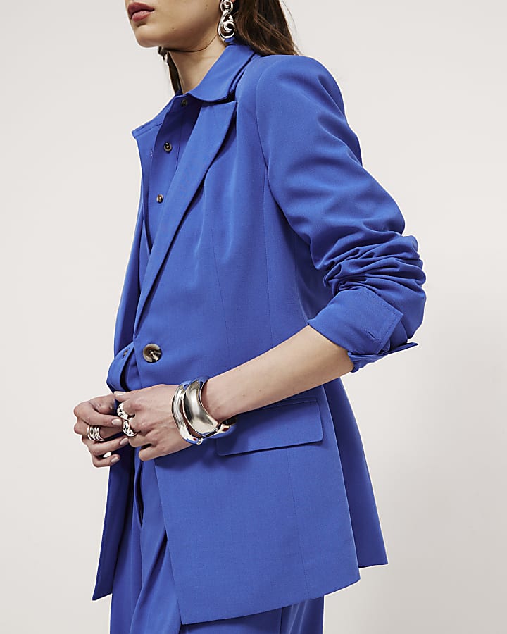 Blue Cinch Back Blazer