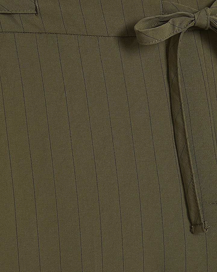 Green Stripe Soft Tailored Trousers