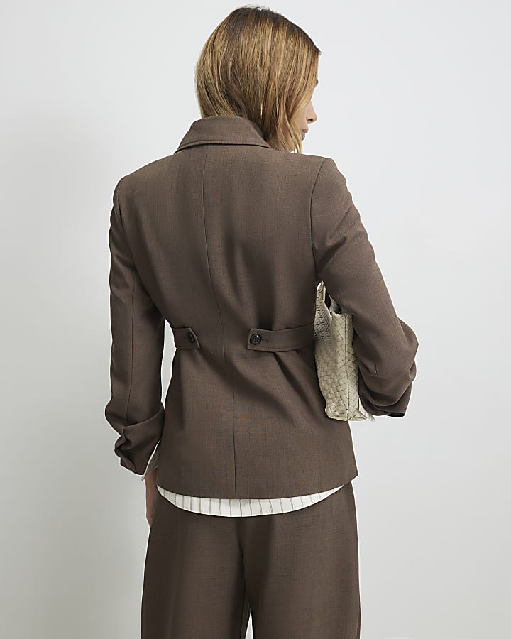 Brown Tailored Shacket