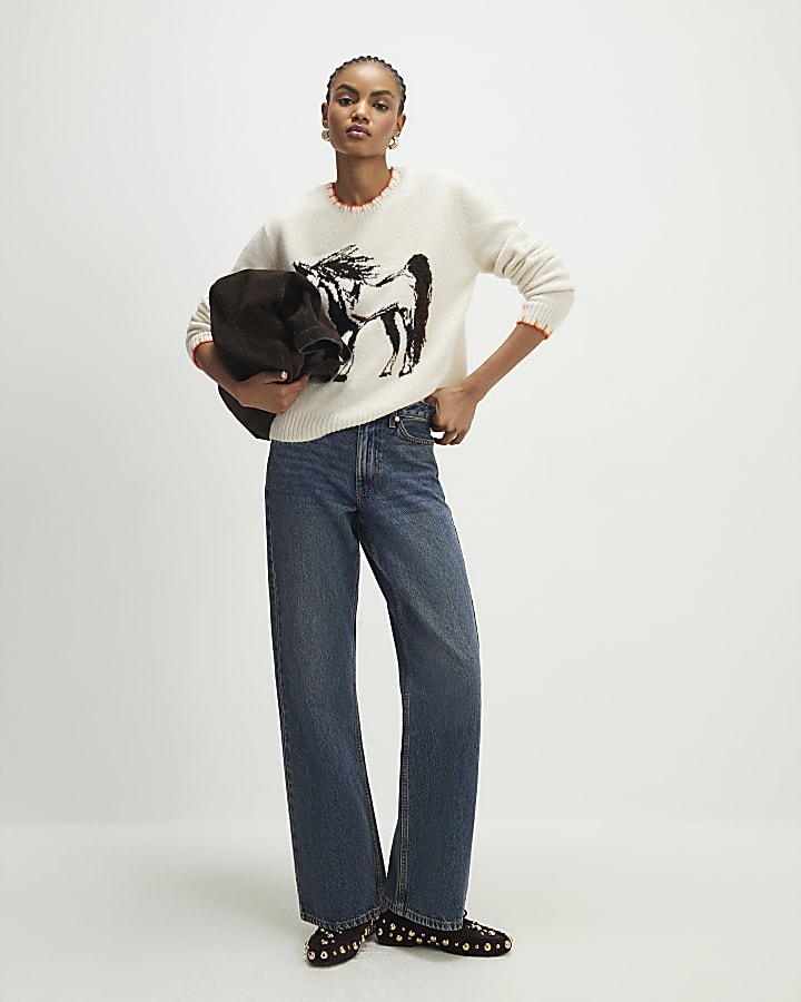 Cream Horse Western Jumper