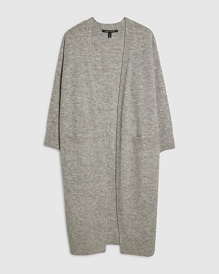 Grey Long Sleeve Cosy Maxi Cardigan