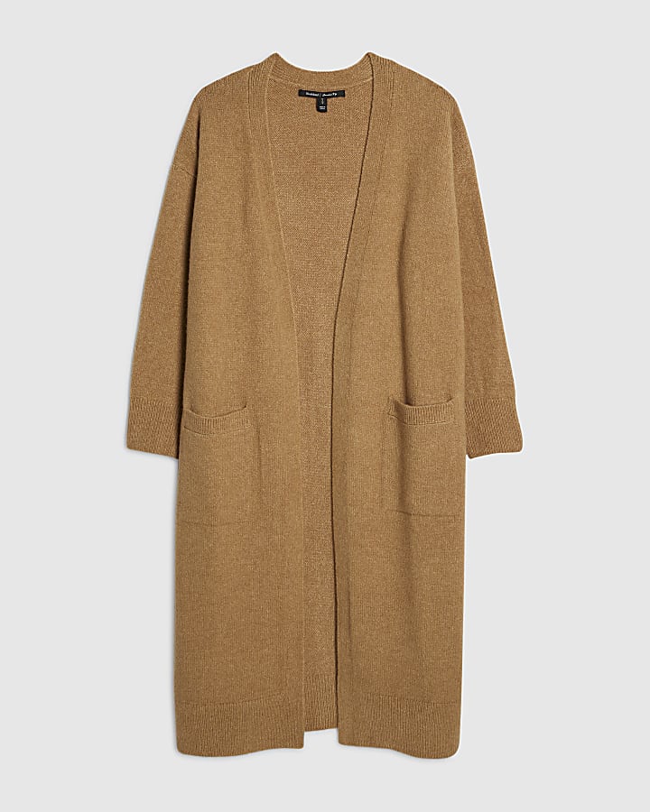 Brown Long Sleeve Cosy Maxi Cardigan